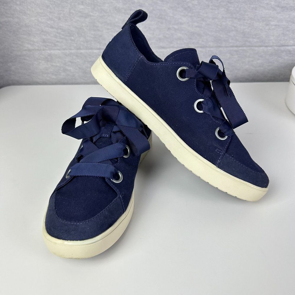 Koolaburra Blue Suede & Canvas Lace-Up Comfort Casual Sneakers Women's‎ Size 11